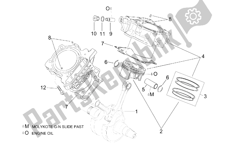 All parts for the Crankshaft Ii of the Aprilia ETV 1000 Capo Nord 2001