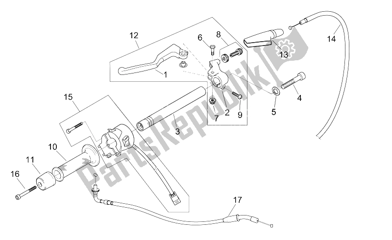 All parts for the Lh Controls of the Aprilia RS 50 1999