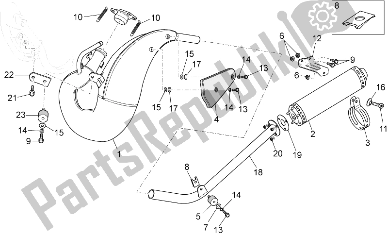 Wszystkie części do Rura Wydechowa Aprilia RX SX 125 2008