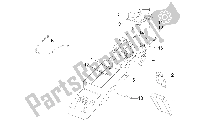 All parts for the Rear Body Ii of the Aprilia RS 50 1996