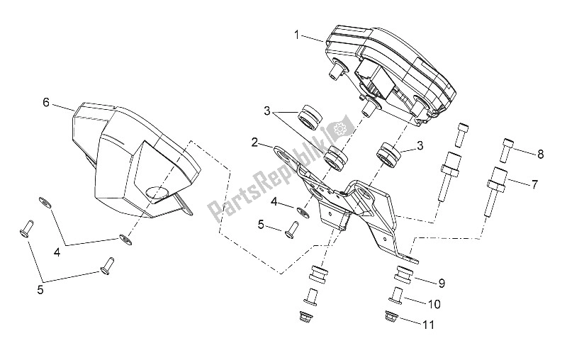 Tutte le parti per il Pannello Di Controllo del Aprilia Shiver 750 EU 2010