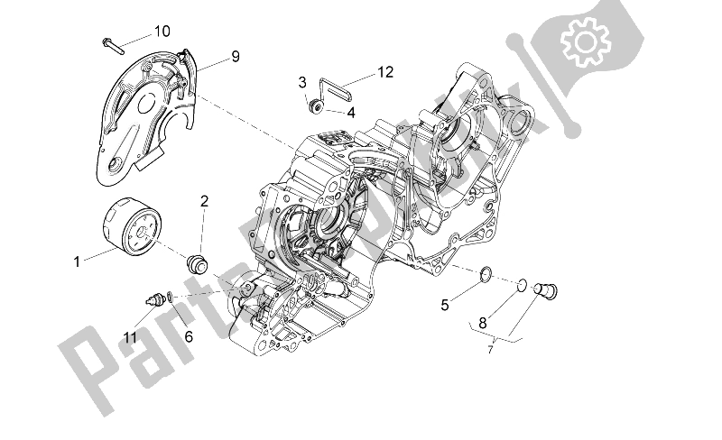 All parts for the Oil Filter of the Aprilia NA 850 Mana 2007