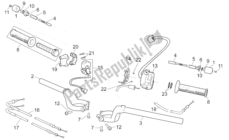 Alle Teile für das Lenker des Aprilia SL 1000 Falco 2000