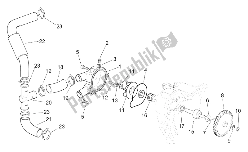 Toutes les pièces pour le Pompe à Eau du Aprilia RS 250 1995