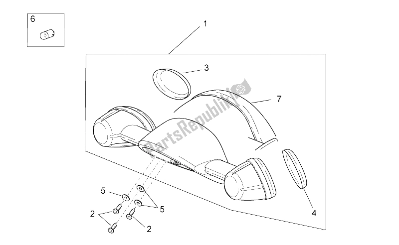 Toutes les pièces pour le Clignotants du Aprilia Scarabeo 50 2T E2 ENG Piaggio 2010