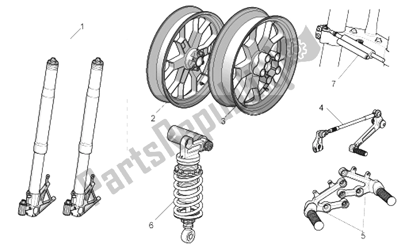 Todas las partes para Acc. - Componentes Ciclistas de Aprilia RSV Tuono 1000 2006