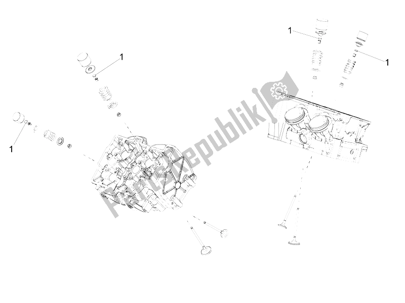 All parts for the Pad of the Aprilia RSV4 Racing Factory L E 1000 2015