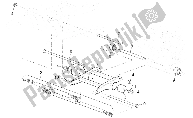 All parts for the Connecting Rod of the Aprilia Scarabeo 125 200 E2 ENG Piaggio 2003