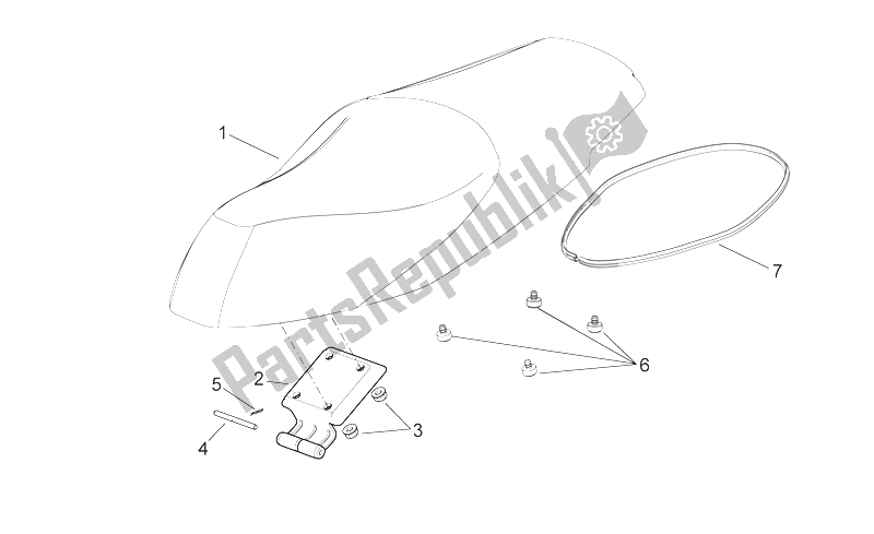 All parts for the Saddle Unit of the Aprilia Sport City 125 200 250 E3 2006