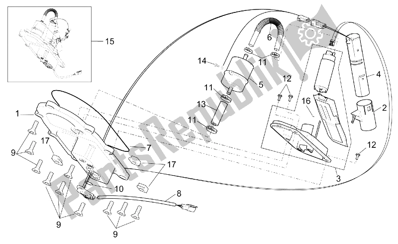 Toutes les pièces pour le Pompe à Carburant I du Aprilia ETV 1000 Capo Nord 2001