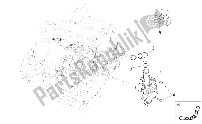 All parts for the Water Pump of the Aprilia RSV4 Aprc Factory ABS 1000 2013