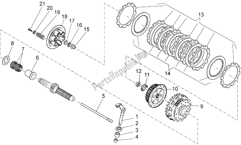 Toutes les pièces pour le Embrayage I du Aprilia SXV 450 550 2009