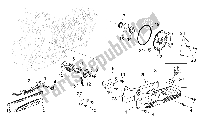 Toutes les pièces pour le La Pompe à Huile du Aprilia Atlantic 125 250 2006