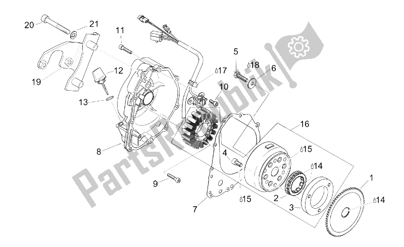 Alle Teile für das Zündeinheit des Aprilia Scarabeo 125 150 200 ENG Rotax 1999