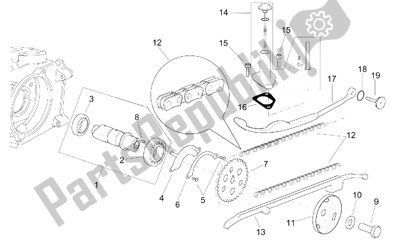 Toutes les pièces pour le Commande De Soupape du Aprilia Leonardo 250 ENG Yamaha 1999