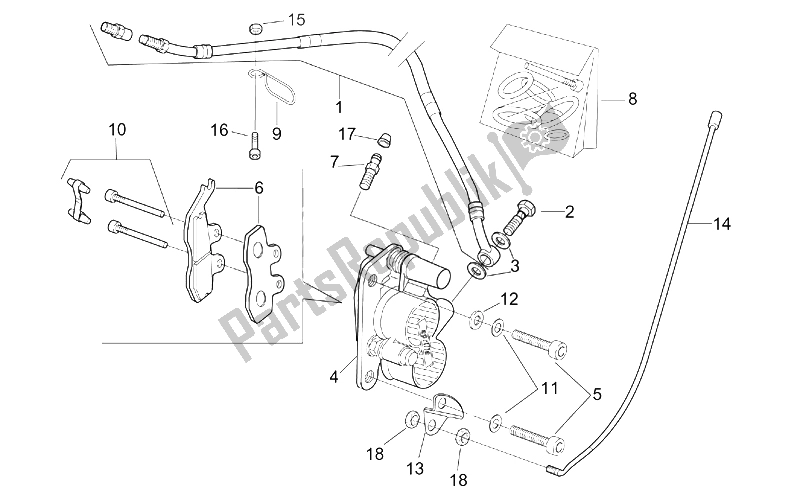 Toutes les pièces pour le étrier De Frein Avant du Aprilia MX 50 2004