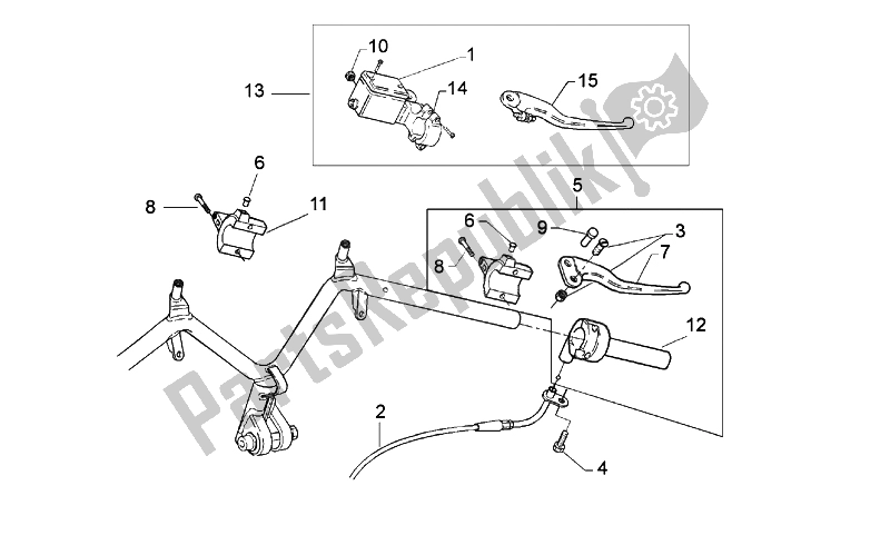 Todas las partes para Controles Rh de Aprilia Scarabeo 50 2T ENG Minarelli 1993