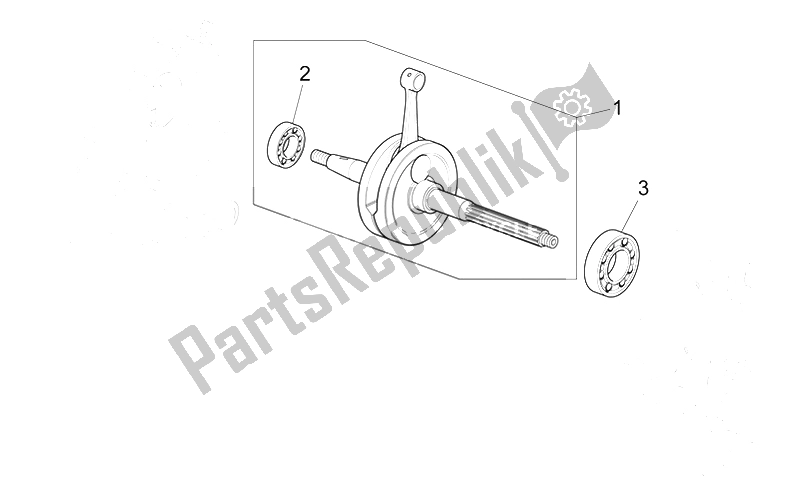 All parts for the Drive Shaft of the Aprilia Scarabeo 100 4T E3 2006