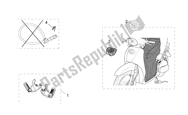 All parts for the Acc. - Various of the Aprilia Scarabeo 100 4T E3 2006