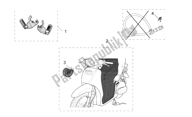 Todas las partes para Acc. - Varios de Aprilia Scarabeo 50 Ditech 2001