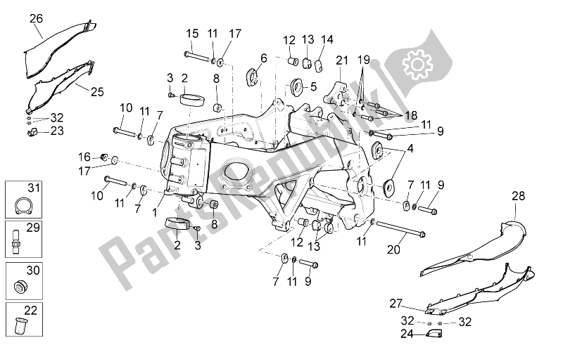 All parts for the Frame I of the Aprilia RSV4 Aprc Factory ABS 1000 2013