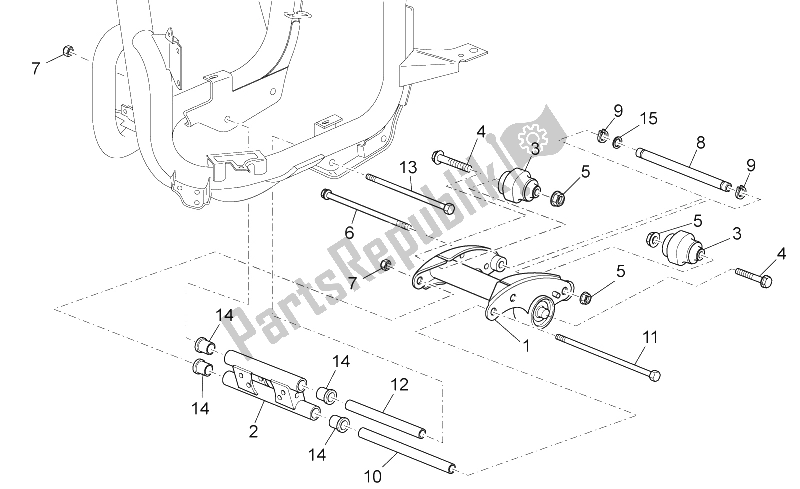 Toutes les pièces pour le Bielle du Aprilia Scarabeo 125 200 Light Carb 2007