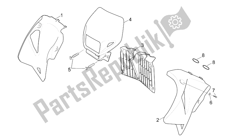 Alle onderdelen voor de Front Body Ii - Supermotard van de Aprilia RX 50 1995