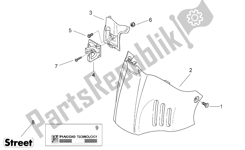 Todas as partes de Corpo Central Iii - F. Brd / Hng. C do Aprilia Scarabeo 50 2T E2 NET 2009