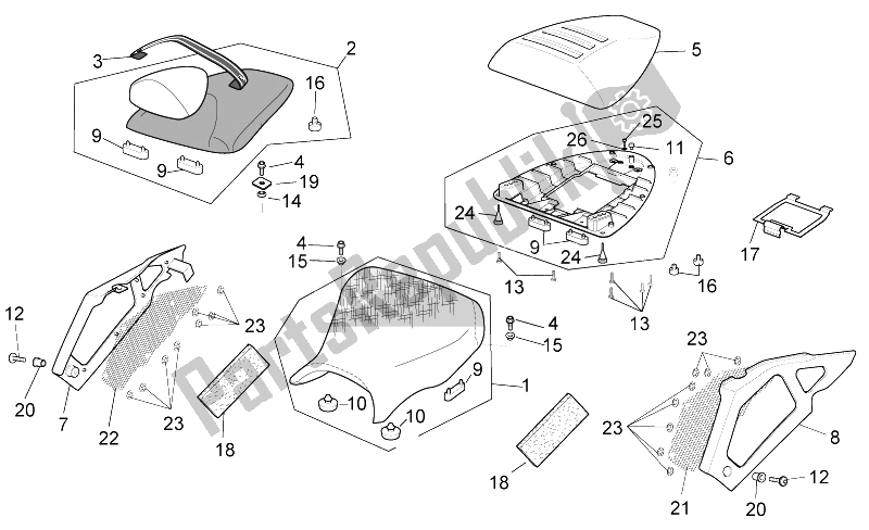 Todas las partes para Ensillar de Aprilia RSV Mille 1000 2003