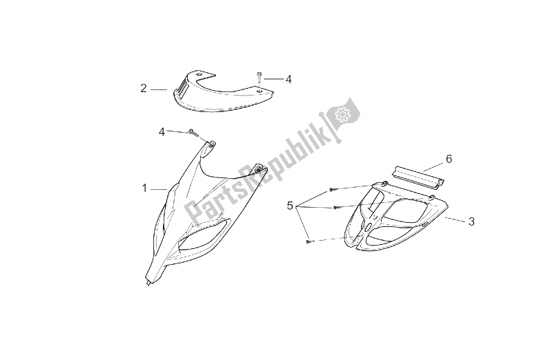 Alle onderdelen voor de Voorlichaam Ii van de Aprilia SR 50 H2O Ditech Carb 2000