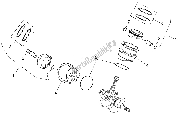 Toutes les pièces pour le Cylindre Avec Piston du Aprilia MXV 450 Cross 2008