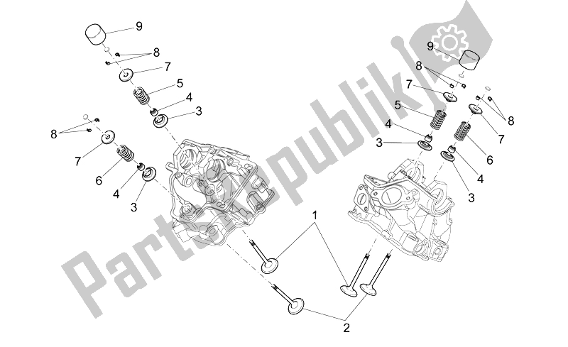 All parts for the Valves of the Aprilia RXV SXV 450 550 2008