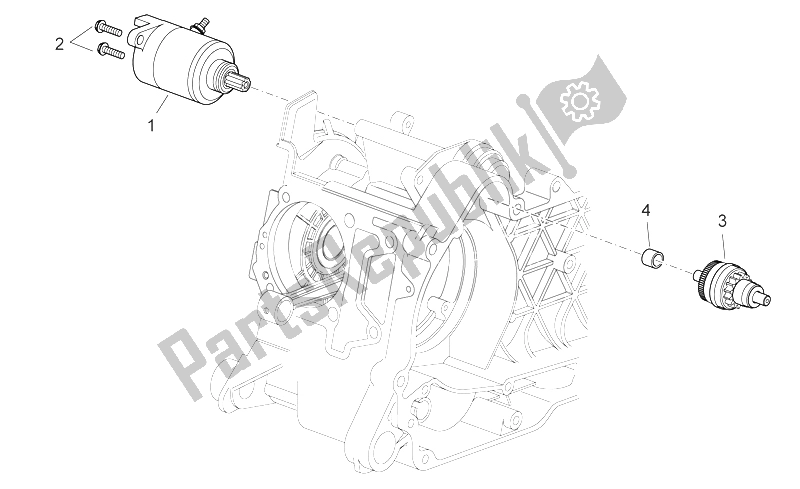 All parts for the Starter Motor I of the Aprilia Sport City 125 200 250 E3 2006