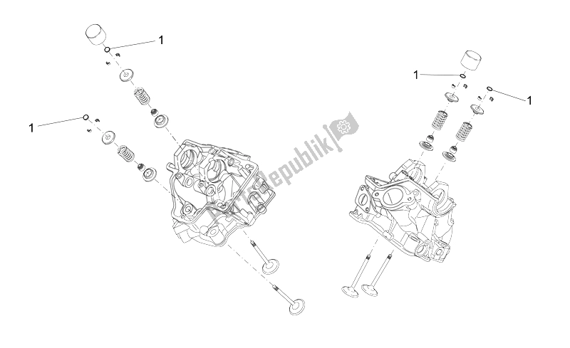 All parts for the Valves Pads of the Aprilia RXV SXV 450 550 VDB Merriman 2008