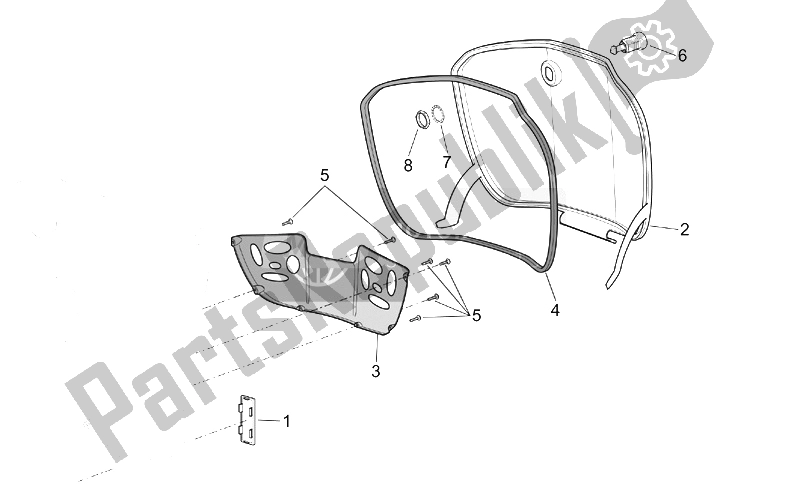 All parts for the Central Body I of the Aprilia Scarabeo 50 4T 2V E2 2002