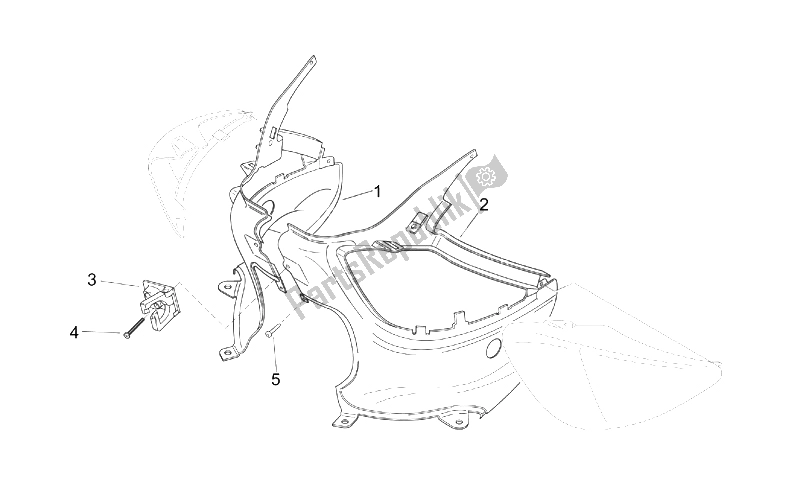 Tutte le parti per il Corpo Posteriore - Coperture del Aprilia Mojito 125 1999