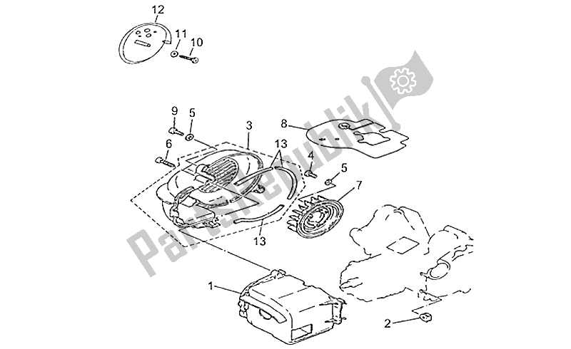 Toutes les pièces pour le Unité De Refroidissement du Aprilia Quasar 50 100 2003