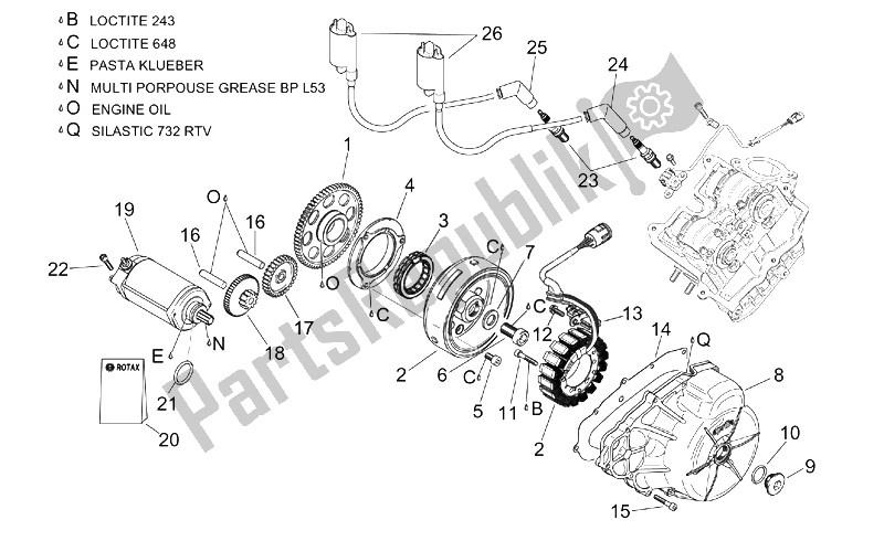 All parts for the Ignition Unit of the Aprilia RSV Mille 1000 2001