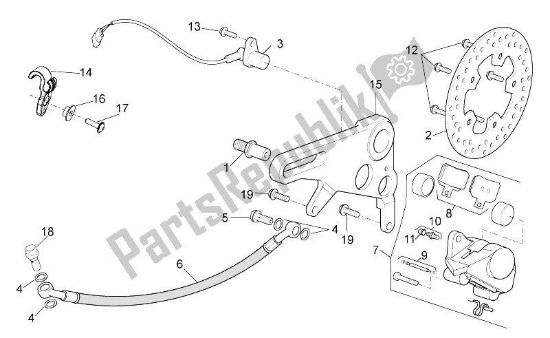 Toutes les pièces pour le étrier De Frein Arrière du Aprilia RSV4 R 1000 2009