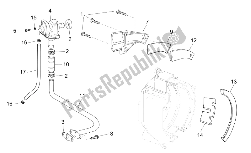 All parts for the Secondary Air of the Aprilia Scarabeo 125 200 E3 ENG Piaggio 2006
