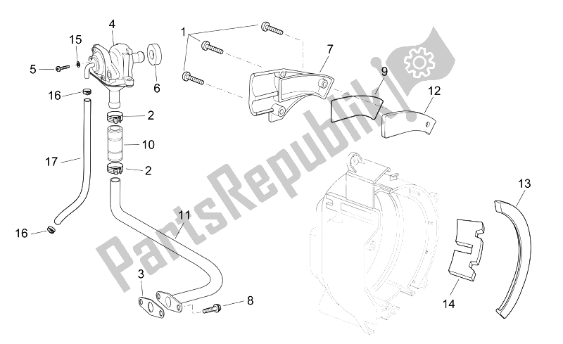 Todas as partes de Ar Secundário do Aprilia Scarabeo 125 200 E3 ENG Piaggio 2006