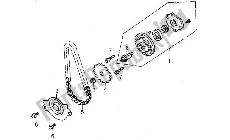 Todas las partes para Bomba De Aceite de Aprilia Quasar 125 180 2003