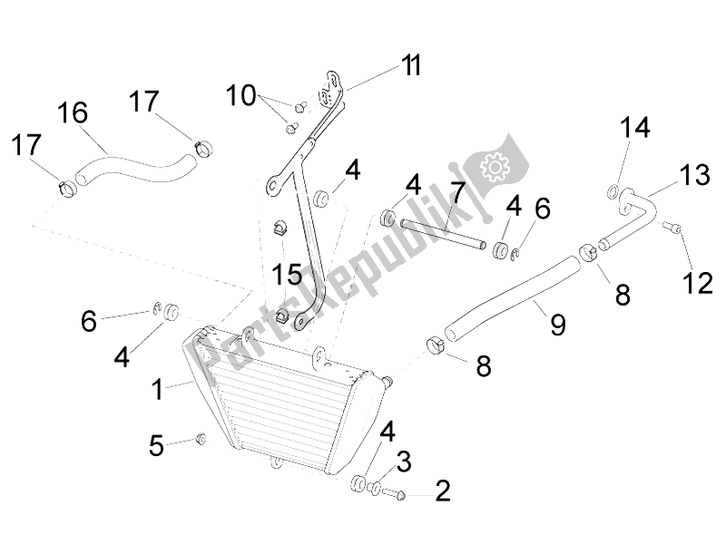 Tutte le parti per il Radiatore Olio del Aprilia RSV4 Racing Factory L E Europe 1000 2016