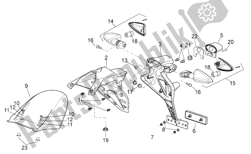 Alle Teile für das Hinterer Körper Ii des Aprilia RSV4 R 1000 2009