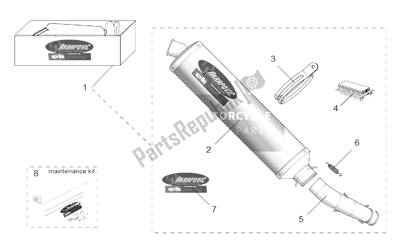 Todas as partes de Acc. - Partes De Desempenho I do Aprilia RSV Mille 1000 2001