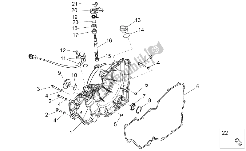 Alle Teile für das Kupplungsdeckel des Aprilia RSV4 Aprc R ABS 1000 2013