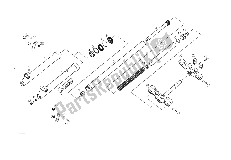 Tutte le parti per il Forcella Anteriore del Aprilia SX 50 2014