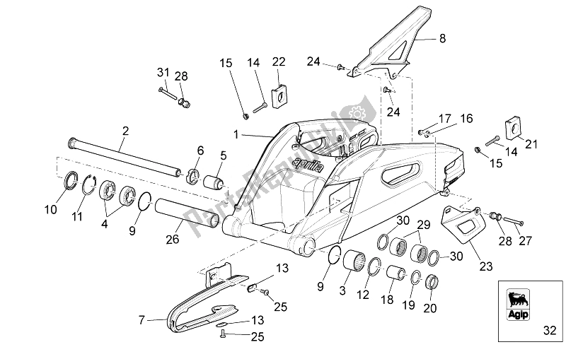 Toutes les pièces pour le Bras Oscillant du Aprilia RSV4 Aprc R 1000 2011