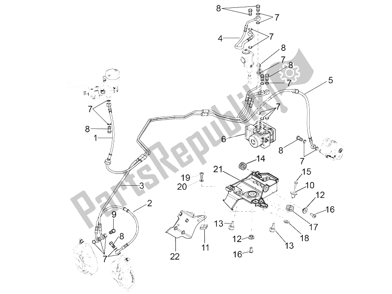 Alle Teile für das Abs Bremssystem des Aprilia RSV4 Racing Factory L E 1000 2015