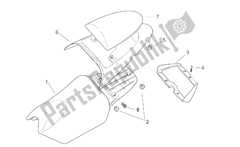 Wszystkie części do Siod? O - R? Czka Aprilia SR 50 H2O Ditech E2 2002